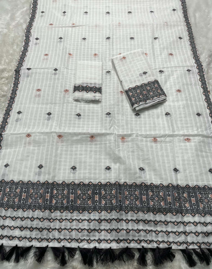 Ready-To-Wear Cotton Checks* Mekhela Sador