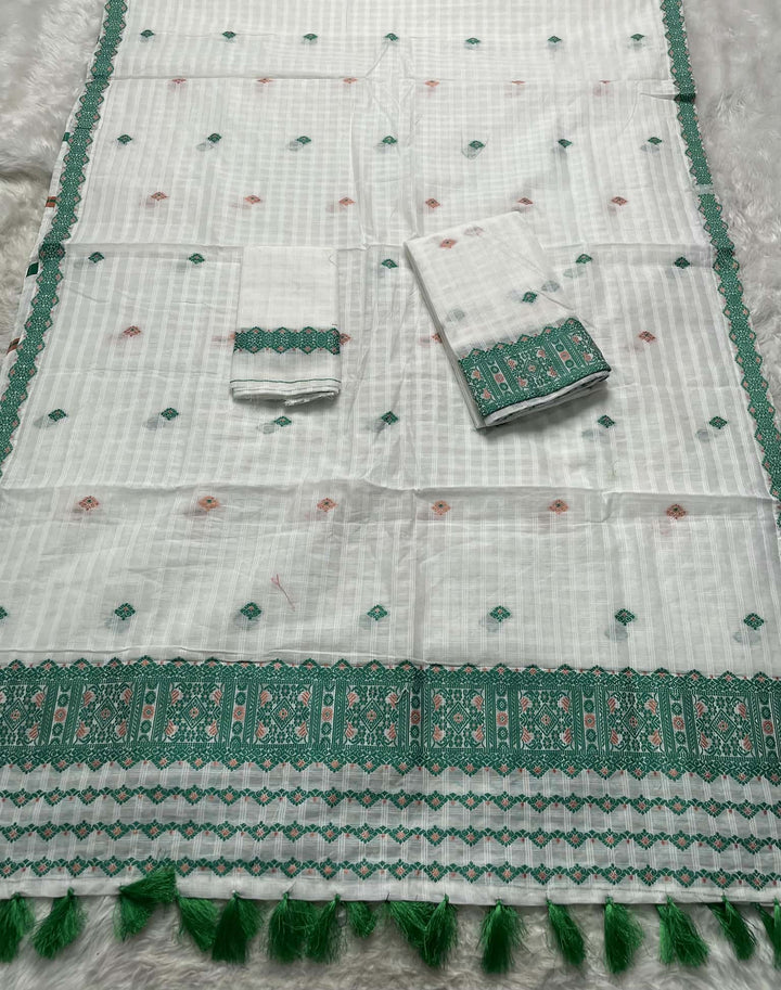 Ready-To-Wear Cotton Checks* Mekhela Sador