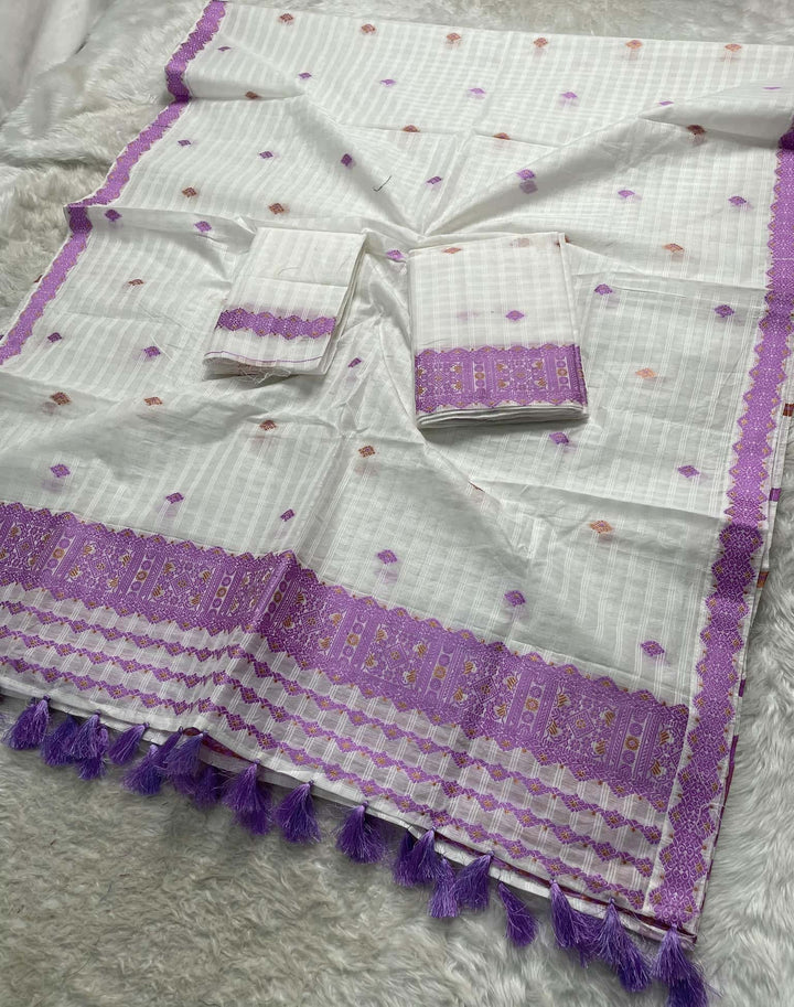 Ready-To-Wear Cotton Checks* Mekhela Sador