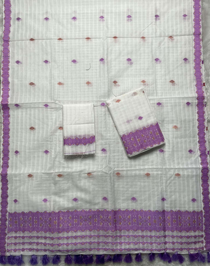 Ready-To-Wear Cotton Checks* Mekhela Sador