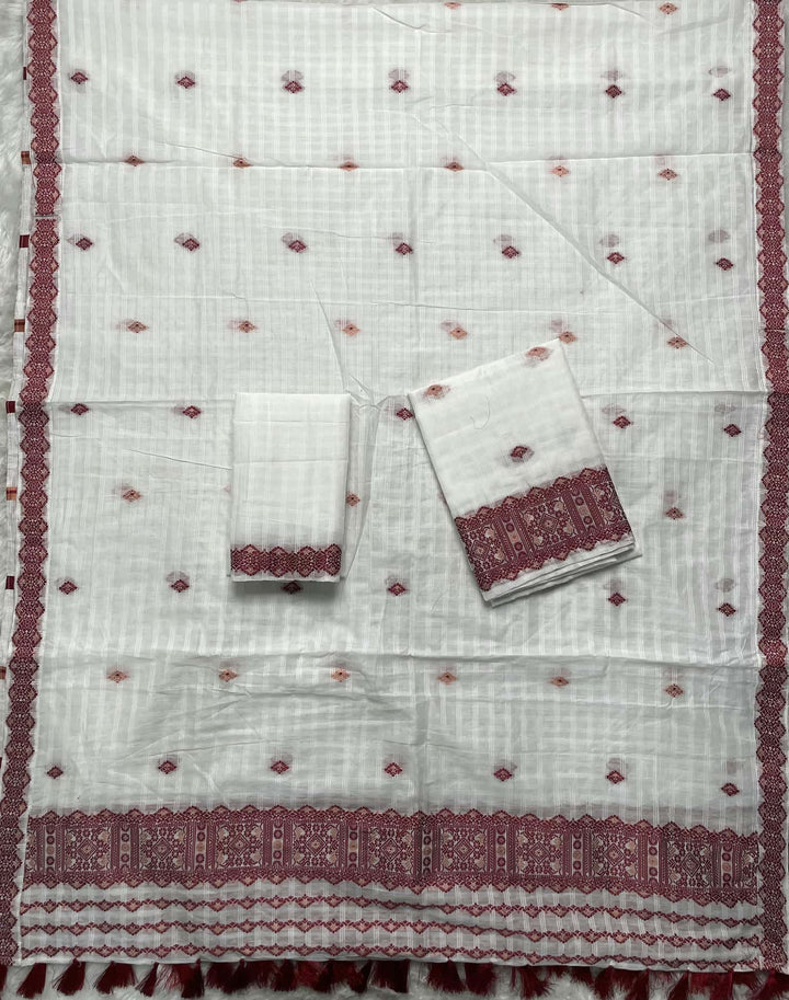 Ready-To-Wear Cotton Checks* Mekhela Sador