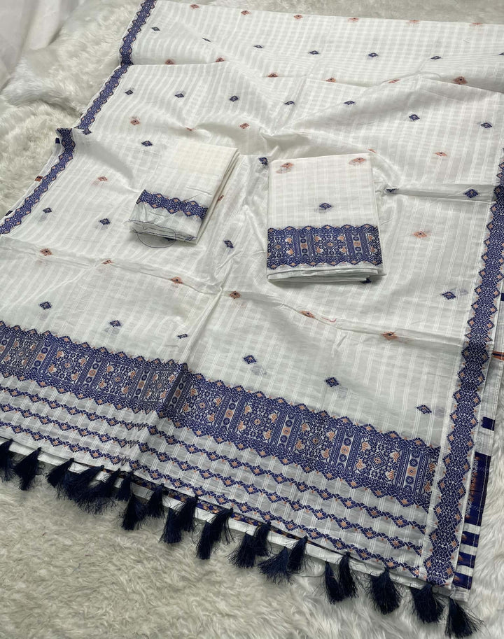 Ready-To-Wear Cotton Checks* Mekhela Sador