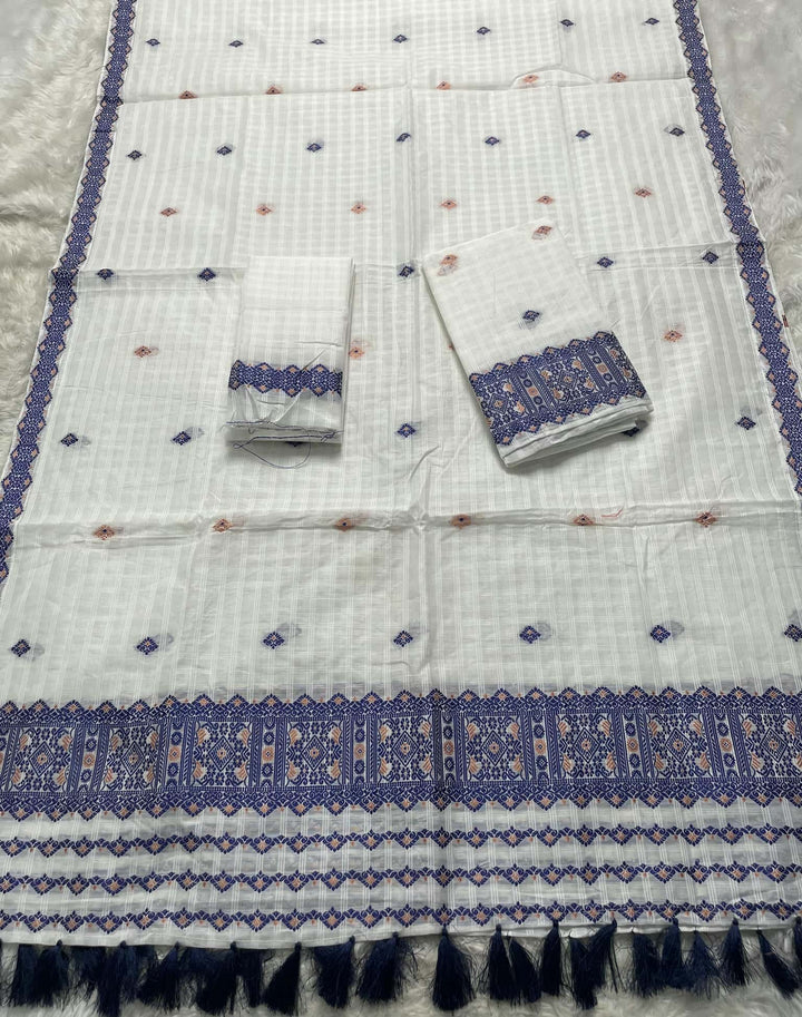 Ready-To-Wear Cotton Checks* Mekhela Sador