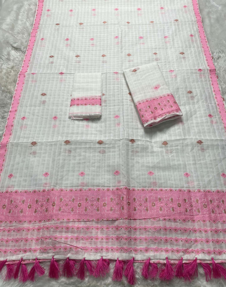 Ready-To-Wear Cotton Checks* Mekhela Sador