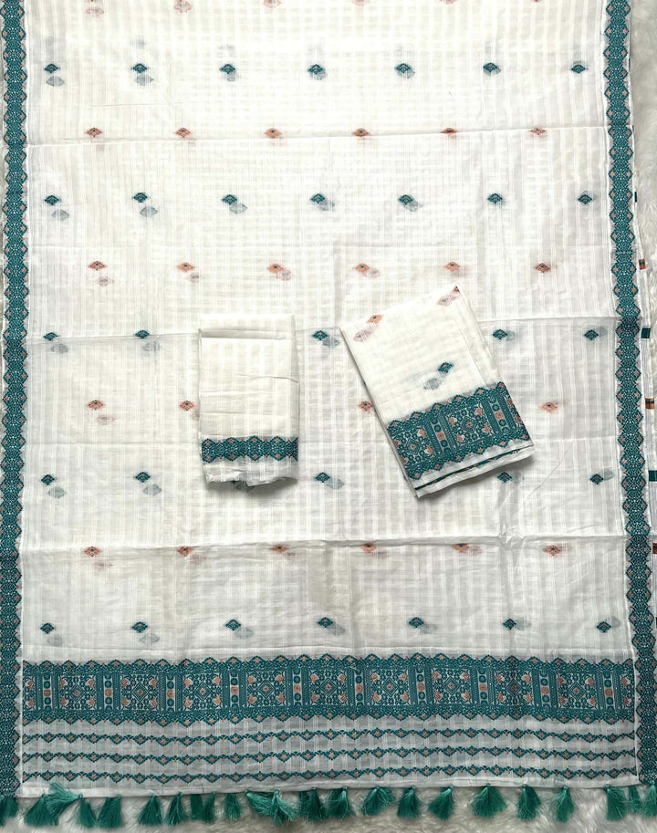 Ready-To-Wear Cotton Checks* Mekhela Sador
