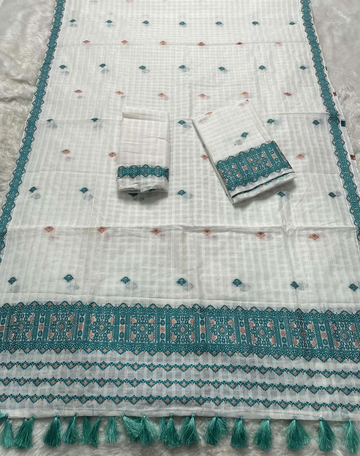 Ready-To-Wear Cotton Checks* Mekhela Sador