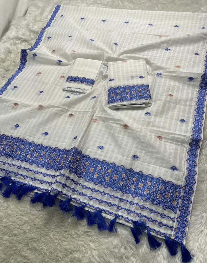 Ready-To-Wear Cotton Checks* Mekhela Sador