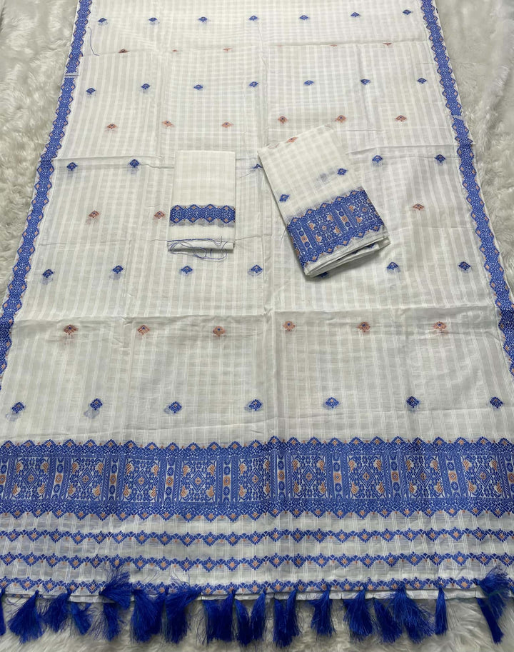Ready-To-Wear Cotton Checks* Mekhela Sador