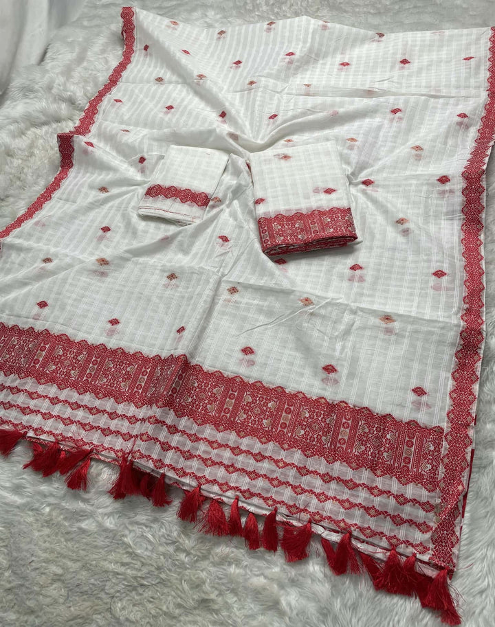Ready-To-Wear Cotton Checks* Mekhela Sador
