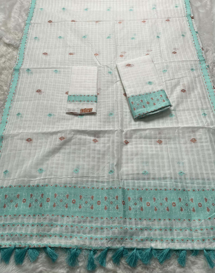 Ready-To-Wear Cotton Checks* Mekhela Sador