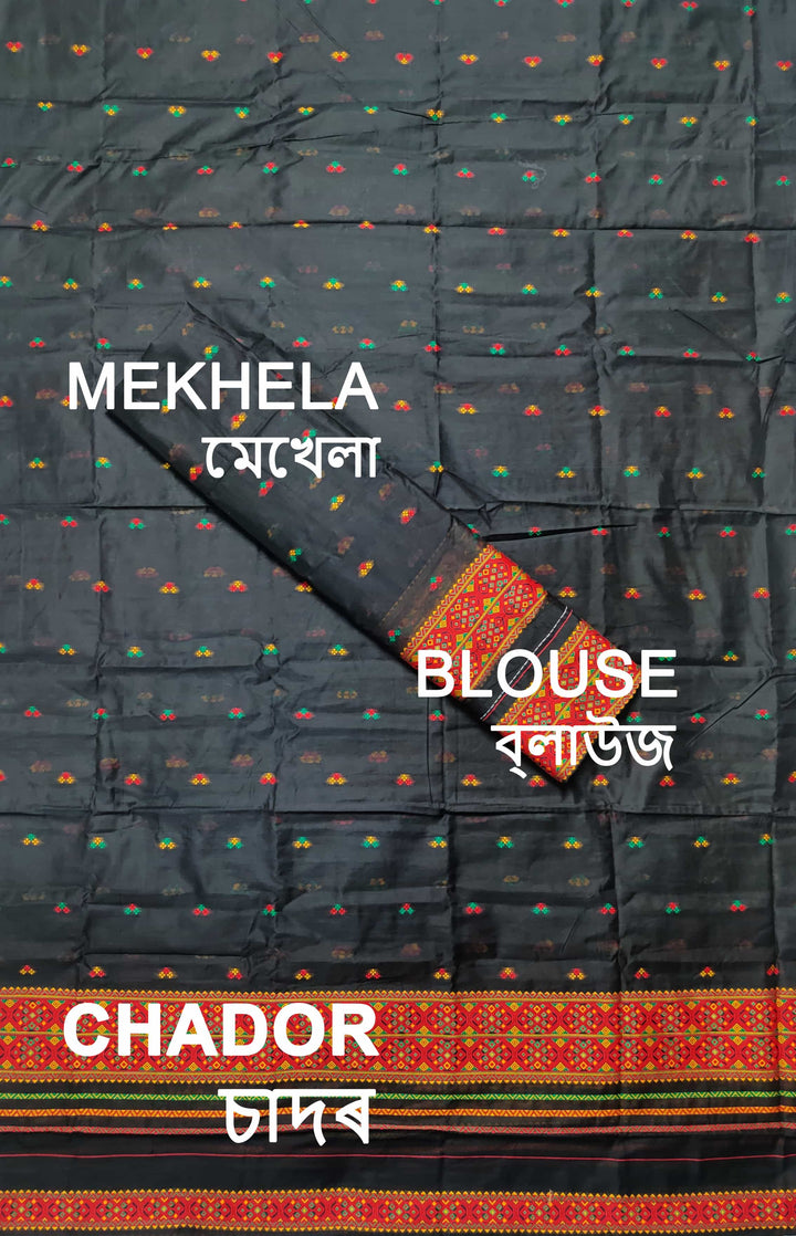Weaving -Multi-Dhaga Work AC Cotton* Mekhela Sador