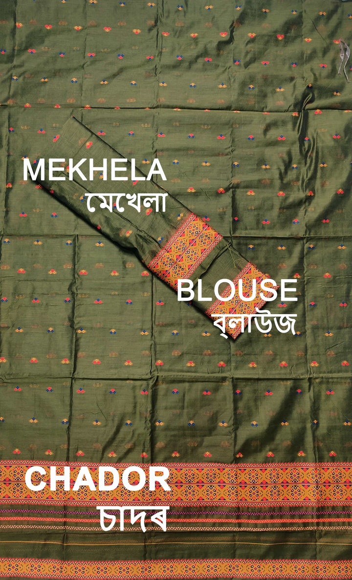 Weaving -Multi-Dhaga Work AC Cotton* Mekhela Sador