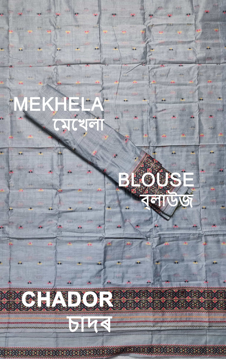 Weaving -Multi-Dhaga Work AC Cotton* Mekhela Sador