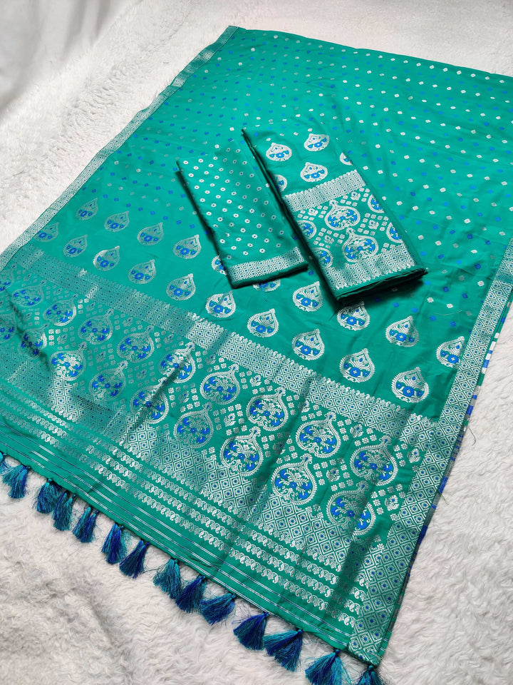 Ready-To-Wear Silver Jari Super Cotton* Mekhela Sador