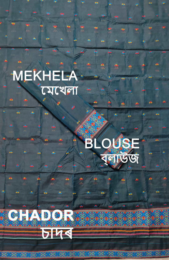Weaving -Multi-Dhaga Work AC Cotton* Mekhela Sador