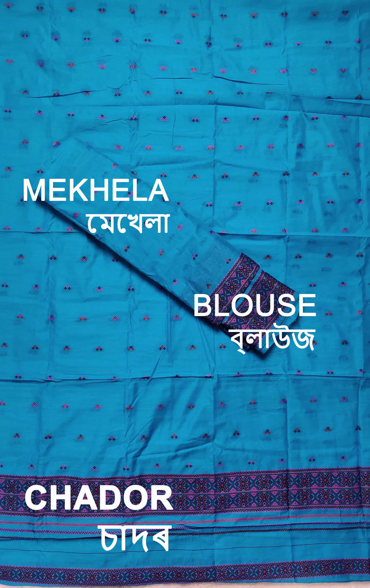 Weaving -Multi-Dhaga Work AC Cotton* Mekhela Sador