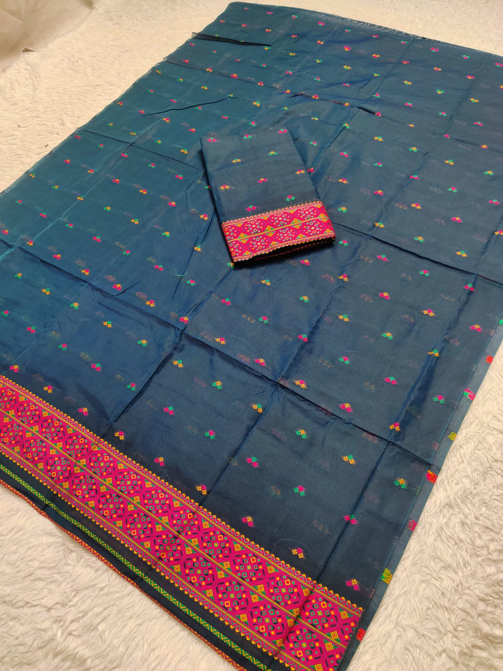 Weaving -Multi-Dhaga Work AC Cotton* Mekhela Sador