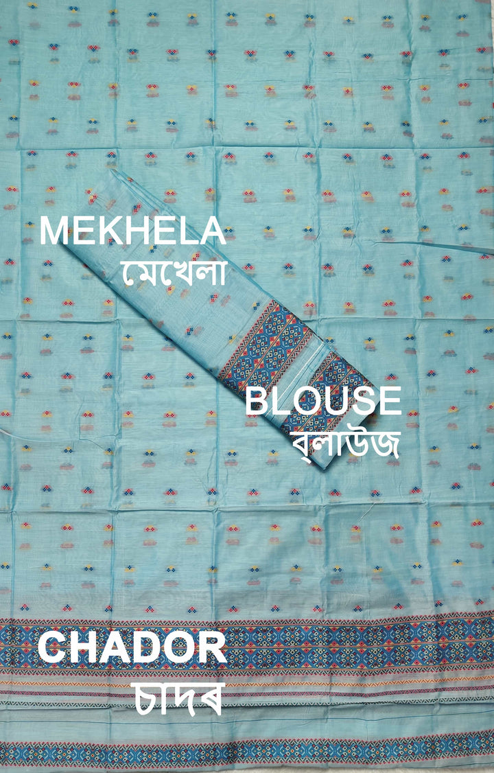Weaving -Multi-Dhaga Work AC Cotton* Mekhela Sador
