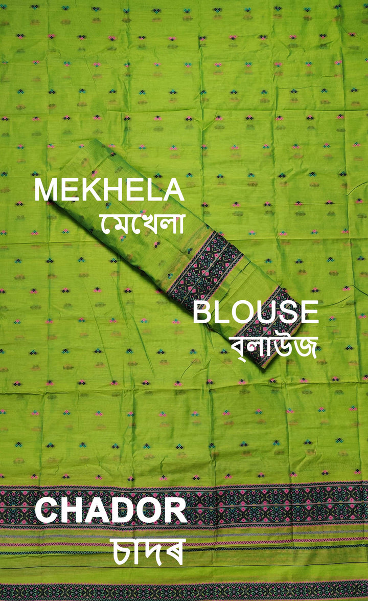 Weaving -Multi-Dhaga Work AC Cotton* Mekhela Sador