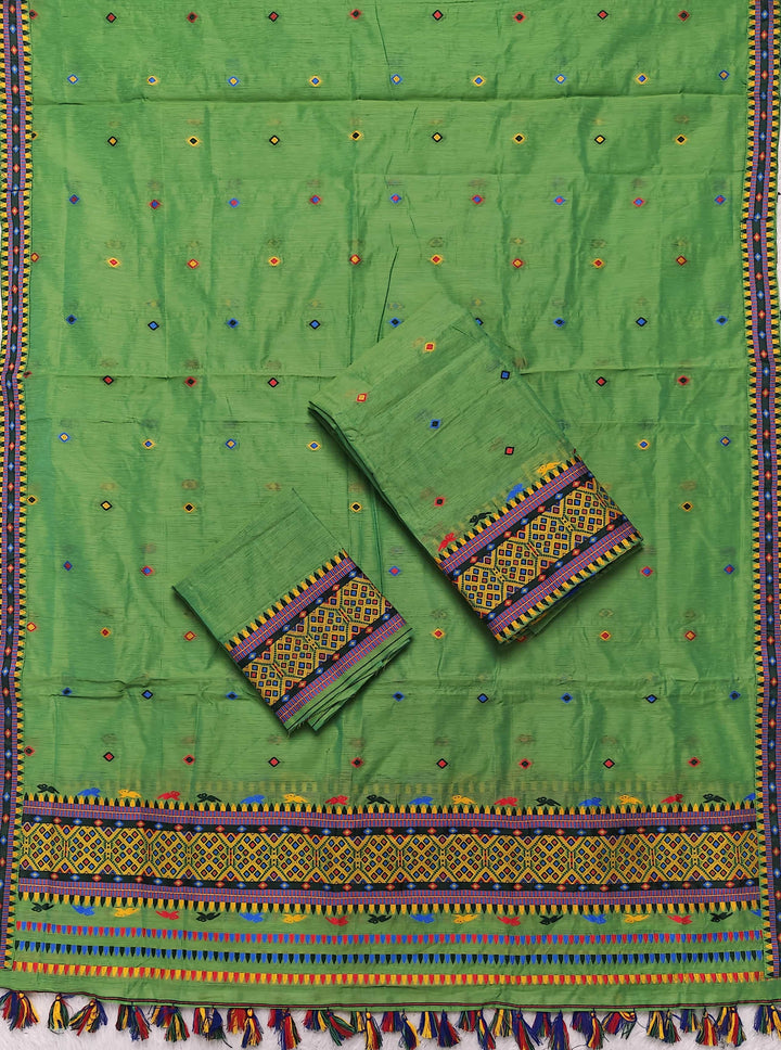 Ready-To-Wear Multi-Dhaga Work AC Cotton* Mekhela Sador