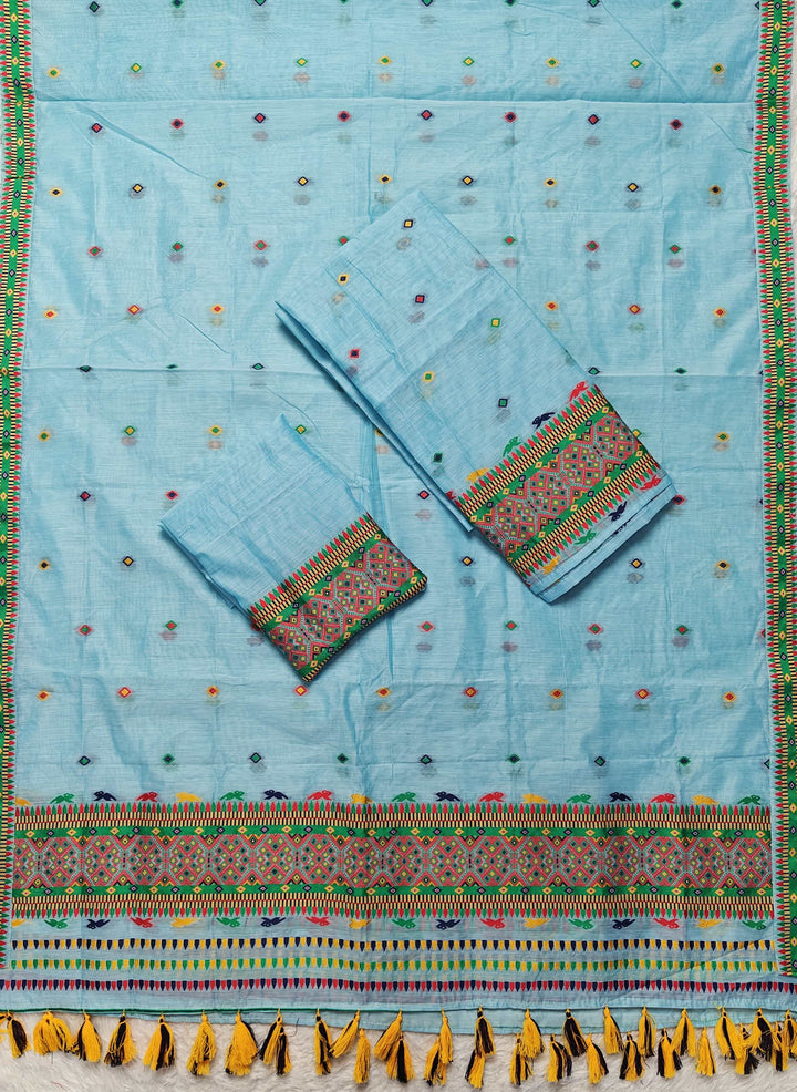 Ready-To-Wear Multi-Dhaga Work AC Cotton* Mekhela Sador