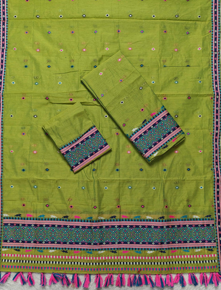 Ready-To-Wear Multi-Dhaga Work AC Cotton* Mekhela Sador