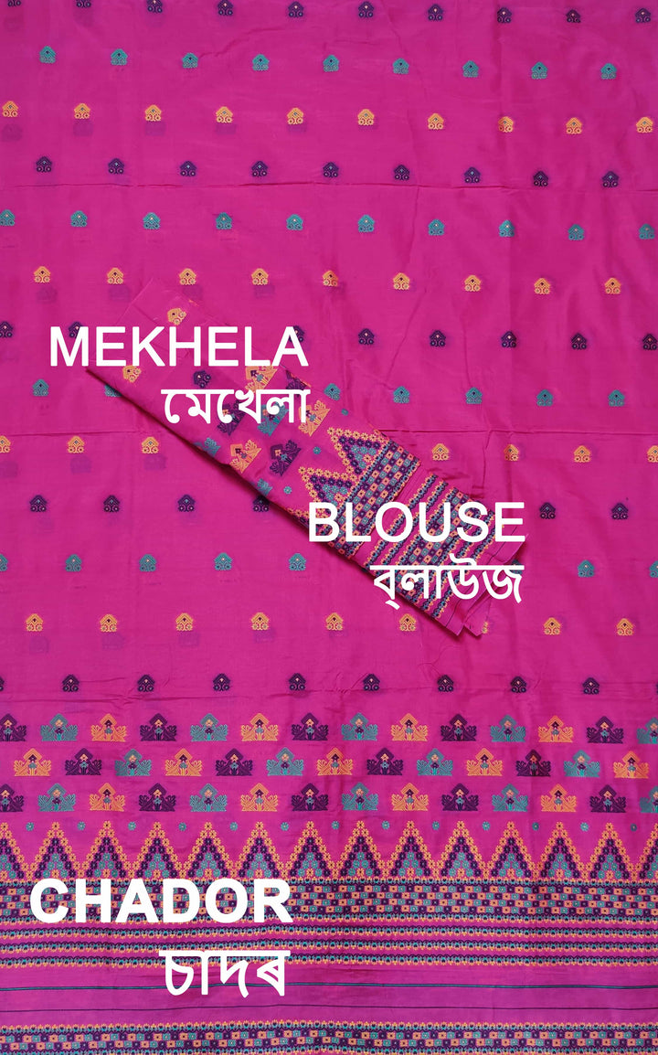 Multi Dhaga Super Cotton* Mekhela Sador
