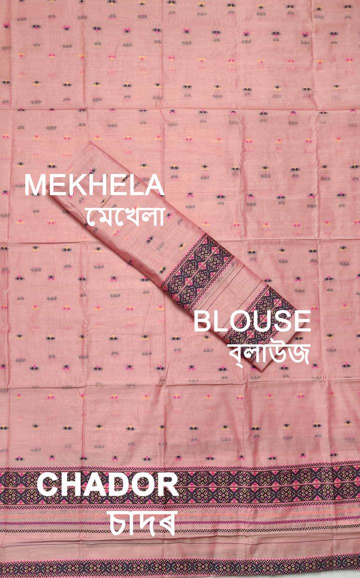 Weaving -Multi-Dhaga Work AC Cotton* Mekhela Sador