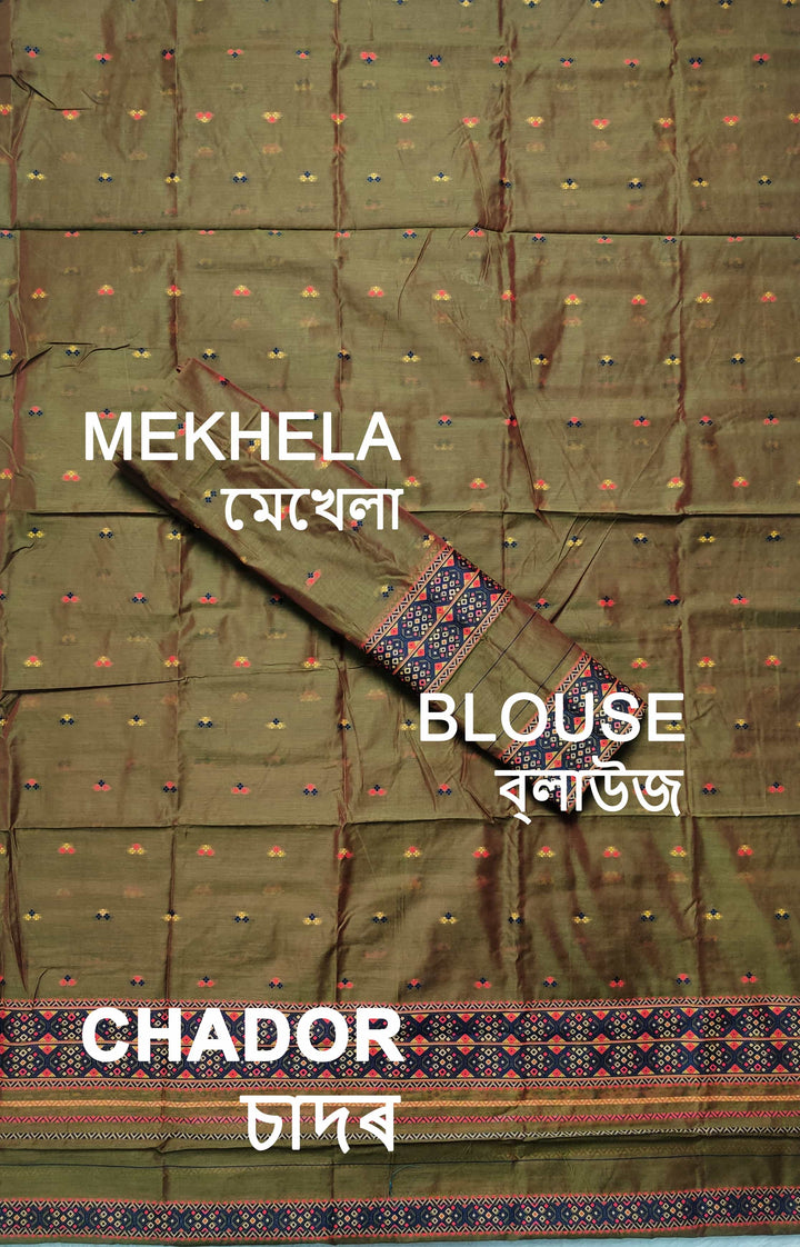 Weaving -Multi-Dhaga Work AC Cotton* Mekhela Sador