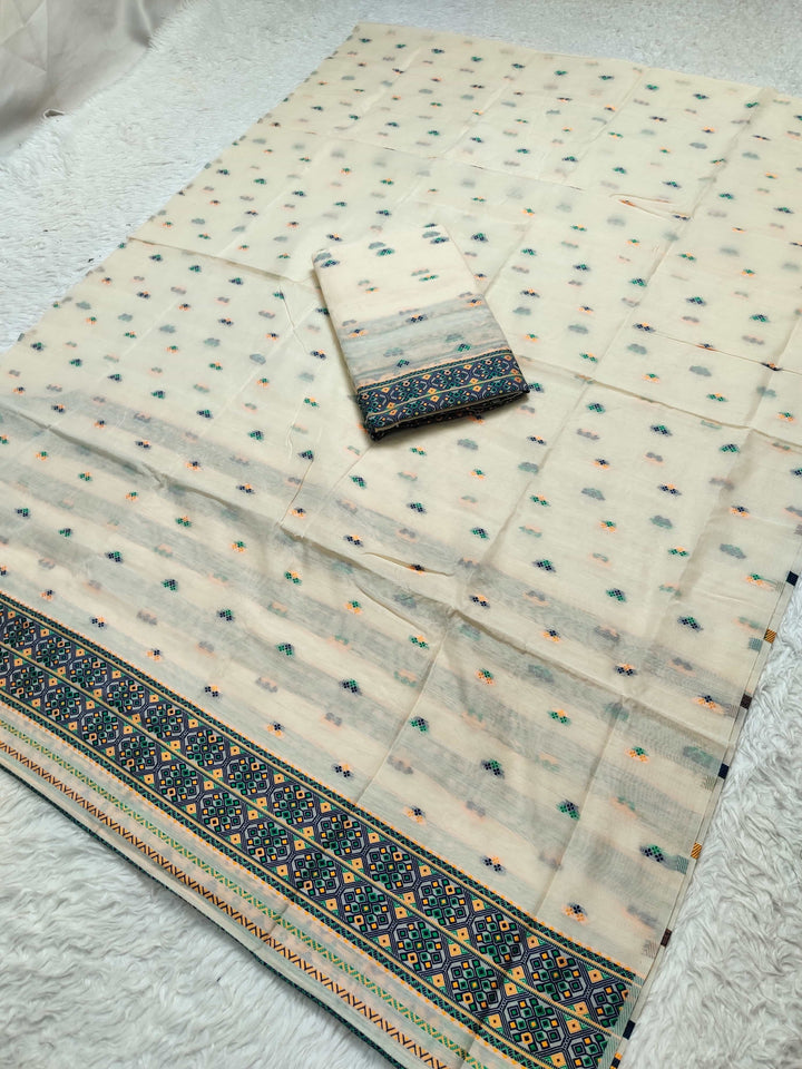 Weaving -Multi-Dhaga Work AC Cotton* Mekhela Sador