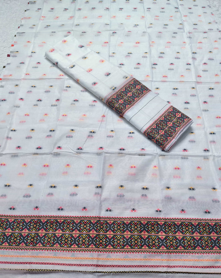Weaving -Multi-Dhaga Work AC Cotton* Mekhela Sador