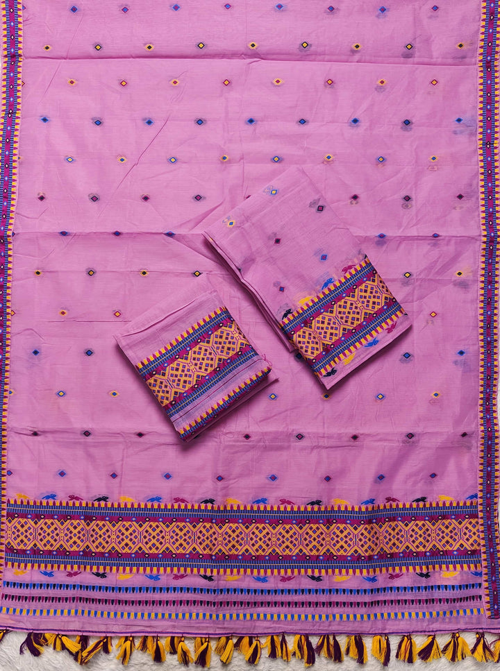 Ready-To-Wear Multi-Dhaga Work AC Cotton* Mekhela Sador