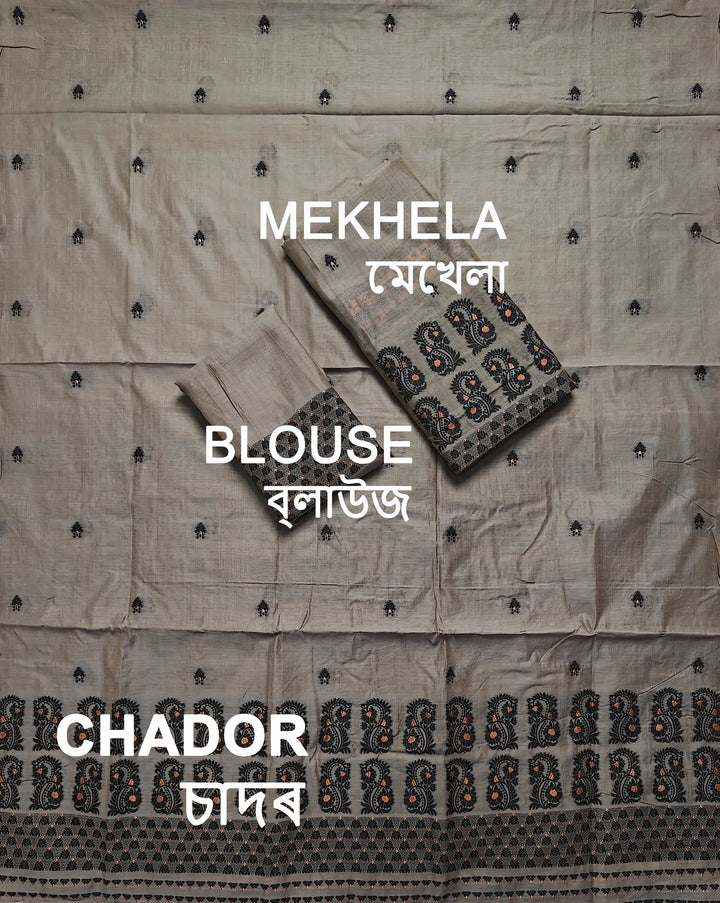 Dhaga Weaving Work Premium Cotton* Mekhela Sador