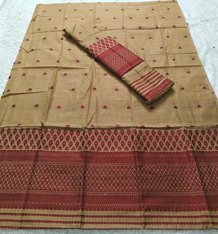 Dhaga & Jari Weaving Work Premium Cotton* Mekhela Sador
