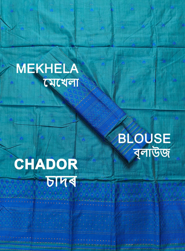Dhaga & Jari Weaving Work Premium Cotton* Mekhela Sador
