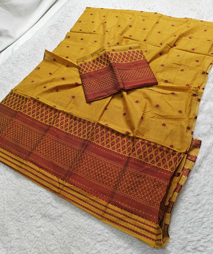 Dhaga & Jari Weaving Work Premium Cotton* Mekhela Sador