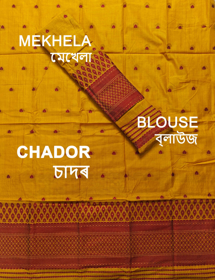 Dhaga & Jari Weaving Work Premium Cotton* Mekhela Sador