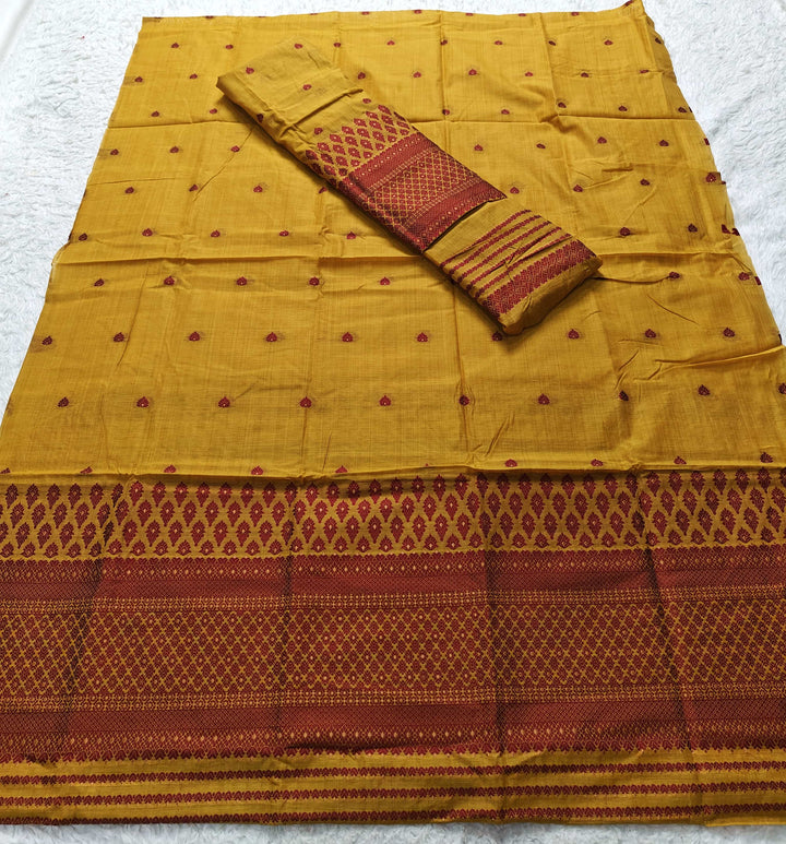 Dhaga & Jari Weaving Work Premium Cotton* Mekhela Sador