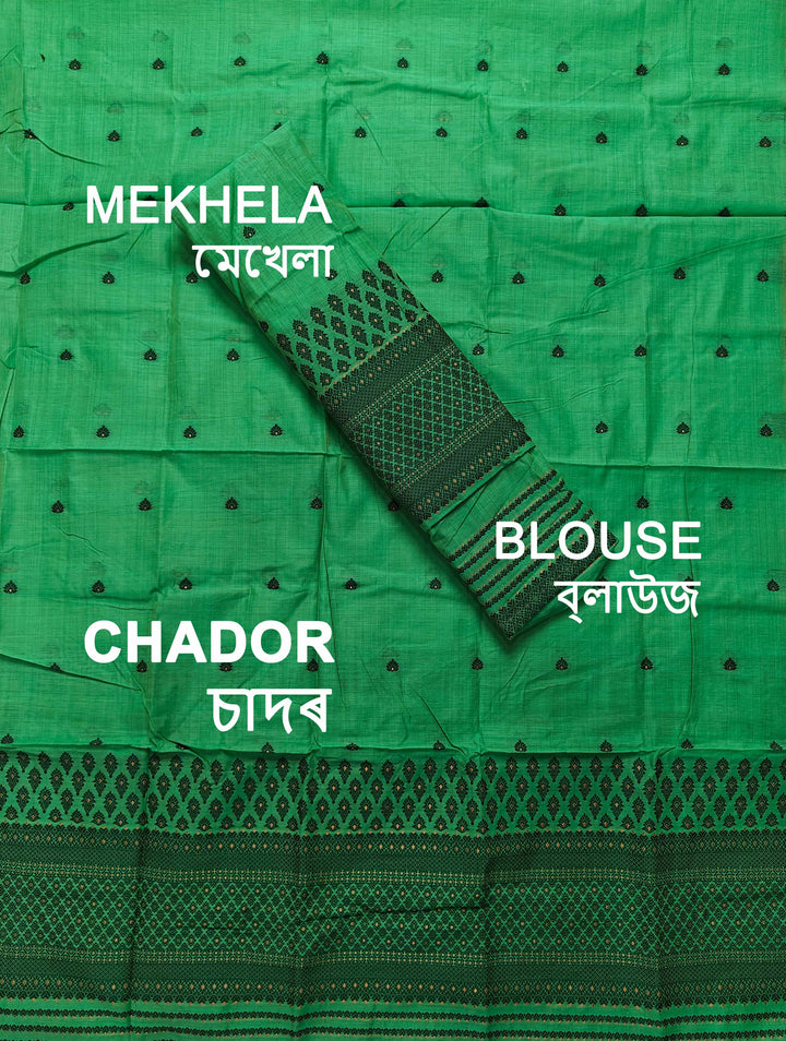 Dhaga & Jari Weaving Work Premium Cotton* Mekhela Sador