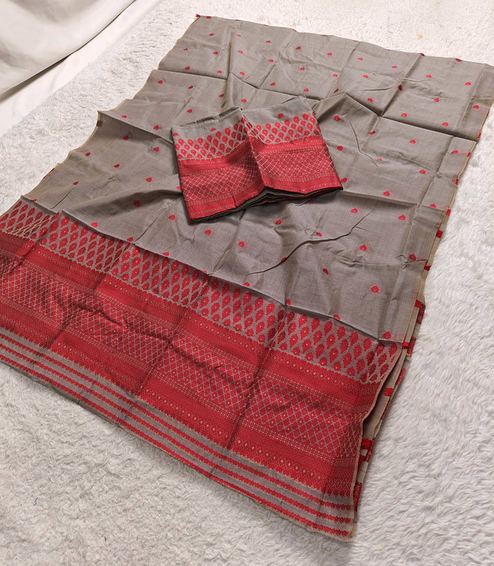 Dhaga & Jari Weaving Work Premium Cotton* Mekhela Sador