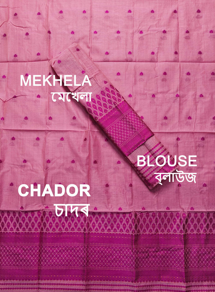 Dhaga & Jari Weaving Work Premium Cotton* Mekhela Sador