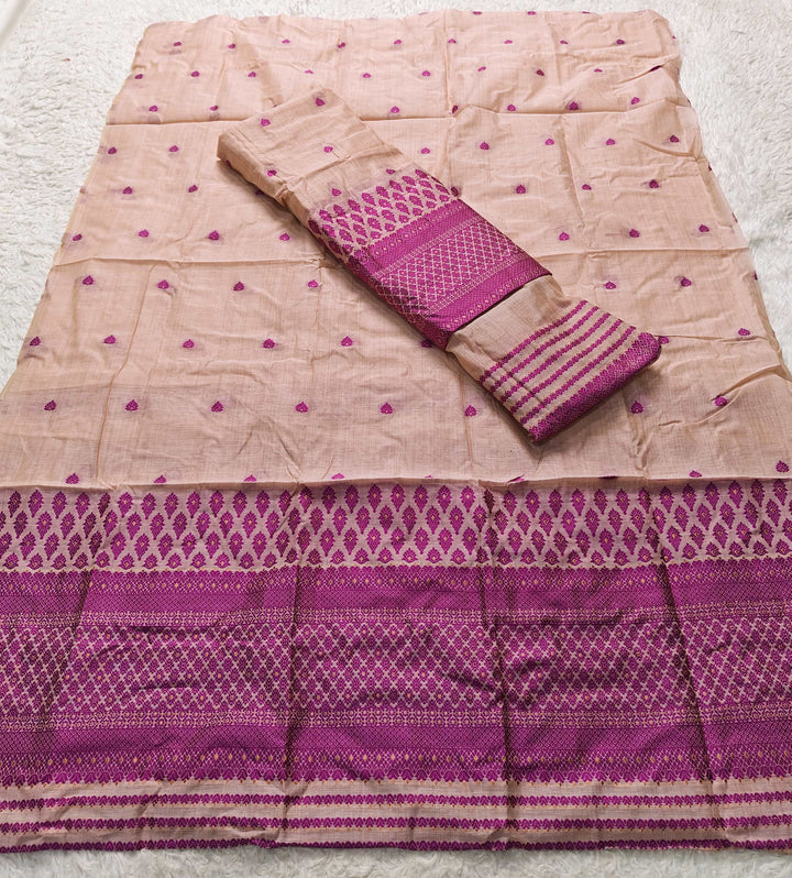 Dhaga & Jari Weaving Work Premium Cotton* Mekhela Sador