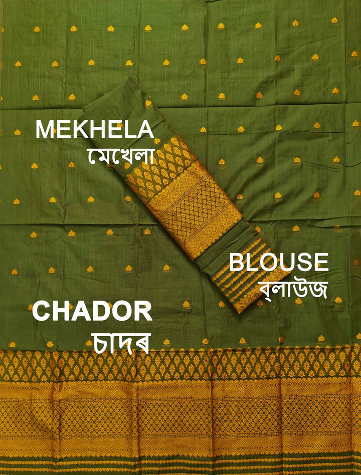 Dhaga & Jari Weaving Work Premium Cotton* Mekhela Sador