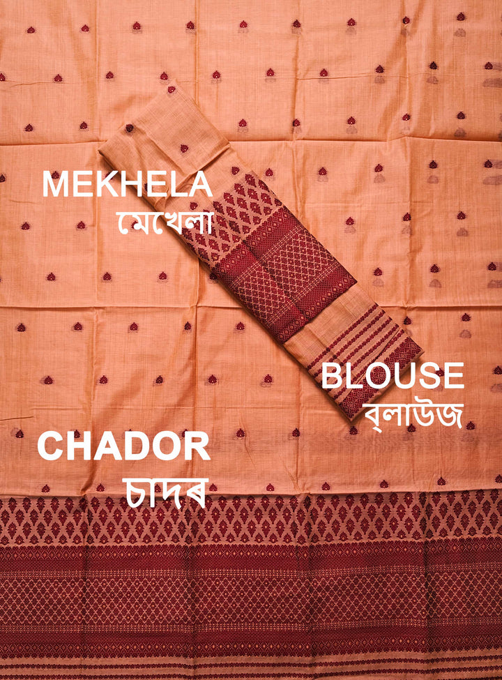 Dhaga & Jari Weaving Work Premium Cotton* Mekhela Sador