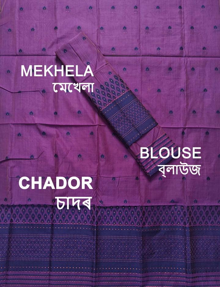 Dhaga & Jari Weaving Work Premium Cotton* Mekhela Sador