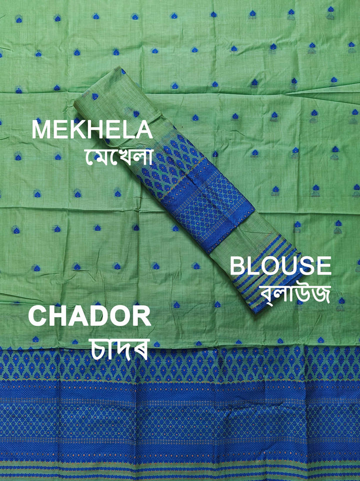 Dhaga & Jari Weaving Work Premium Cotton* Mekhela Sador