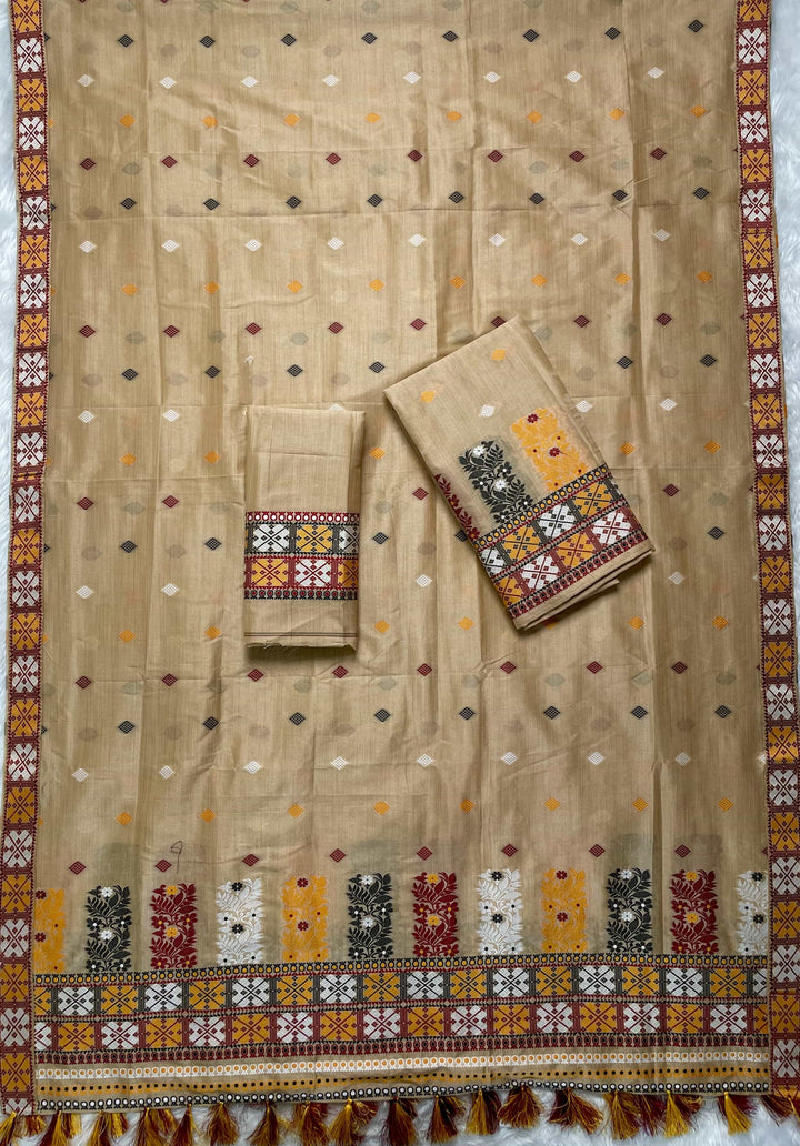 Ready-To-Wear Fixed Pari Bhagalpuri Art Toss* Mekhela Sador