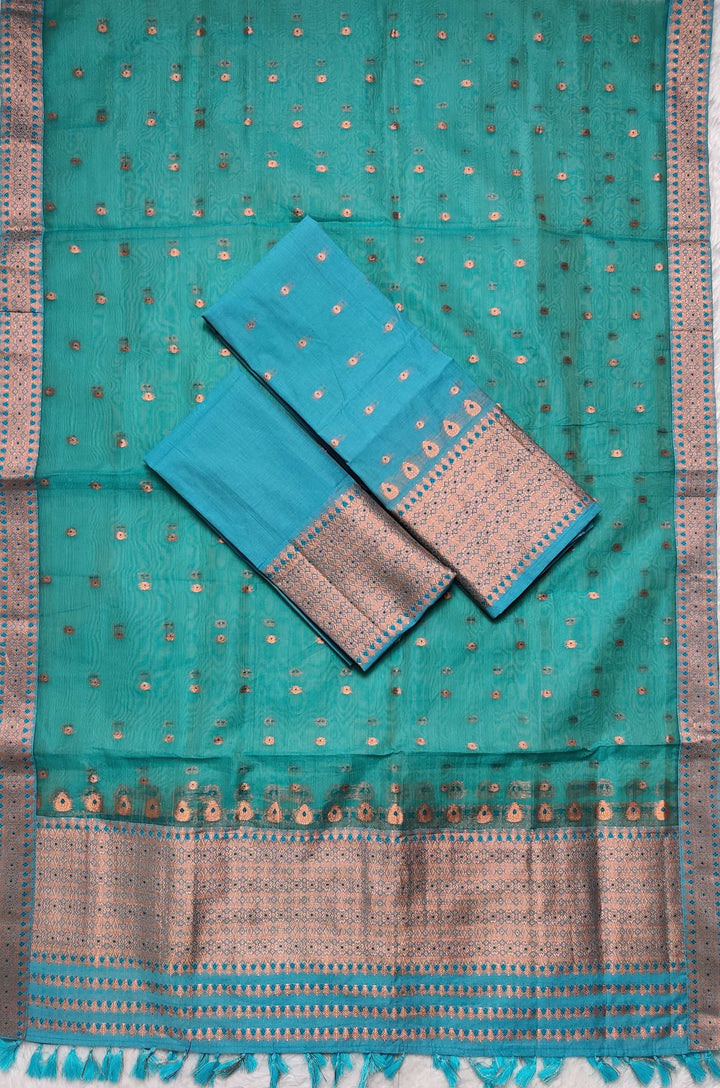 Ready-To-Wear Copper Jari Super Cotton Mekhela Art-Nuni Sador