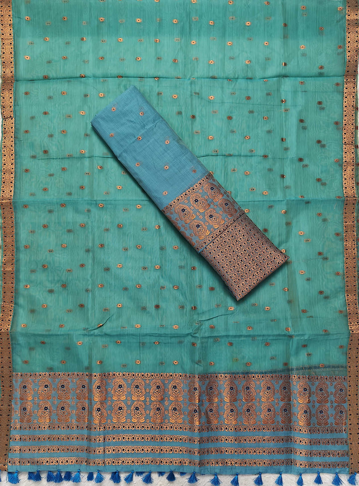 Ready-To-Wear Copper Jari Super Cotton Mekhela Art-Nuni Sador