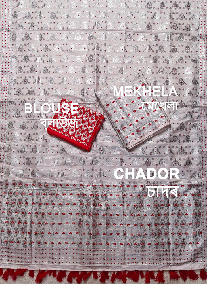 Ready-To-Wear Mix Set Mekhela Sador - Contrast Blouse